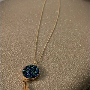 Blue Druzy Nexklace
